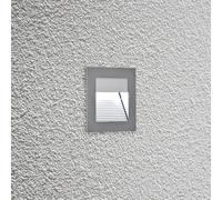 EVN P2140 LED recessed wall light, 6,000 K, aluminium