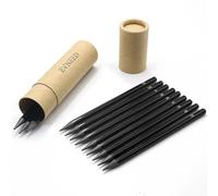 EVNEED Woodless Pencil Set,12 pcs Non-wood Graphite Stick and Charcoal Sketching for Drawing,Writing,Shading,Color Black