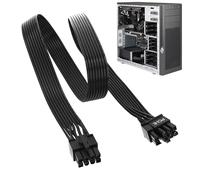 EVNFTUU 8 Pin EPS to 6+2 Pin,Male to Male Power Extension/Conversion Cord,65cm/25.59inch Black