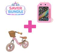 Evo 10" Glider Bike With Basket + LCD Drawing Tablet Bundle