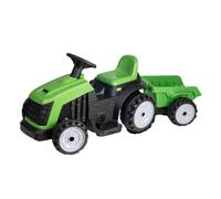 EVO Electric Ride On Green Tractor With Trailer | 6V Battery Powered Kids' Electric Ride-On | Top Speed 3 kmph, Max Weight 20kg. Construction Ride-Ons For Kids With Detachable Trailer | Ages 2+
