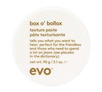 Evo Box O Bollox Hair Styling Paste, Extra Strong Hold & Texture, 90g | Matte definition for men, workable texturising wax, adds separation, control and volume, no residue, salon grade, vegan