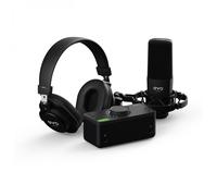 EVO Start Recording Bundle (EVO 4 audio interface, SR1 large diaphragm condenser microphone, SR2000 closed studio headphones, a microphone spider and an XLR connection cable), Black