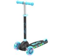 EVO Eclipse Light-Up 3 Wheeled Scooter | Kids Push Scooter With Adjustable Handle Height | Adjustable Handle Height Scooter For Boys And Girls| Kick Scooter For Kids Aged 3-12 (Blue)