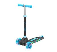 EVO Eclipse Light-Up 3-Wheel Kick Scooter for Kids Ages 3?12 | Adjustable Handlebar Push Ride-On with LED Wheels | Foldable Scooter for Boys & Girls ?