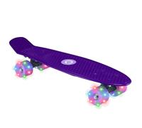 Evo EVO 22' Light Up Penny Board | Skateboard For Beginners Or Pro's | Light Up Wheel Skateboard For Kids & Teenagers | Mini Cruiser Complete Board | Suitable For All Aged 3+ (Purple)