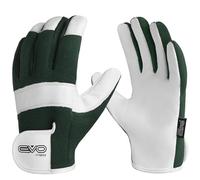 EVO Fitness Gardening gloves for Men and Women Tough Thorn Proof Comfortable Breathable Protective leather with Strong Grip Rigger Garden work Safety gloves (Short Green, XL)