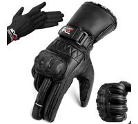 EVO Fitness Motorbike Motorcycle With Winter inner Thermal Gloves Thinsulate 3M Hipora Carbon Shell Fiber Knuckle Smartphone Touch Compatible Windproof Waterproof Winter All Weather Thermal