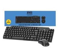 Evo Labs CM-501UK Wired Multimedia Keyboard and Mouse Combo Set, USB Plug and Play