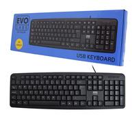 Evo Labs KD-101LUK keyboard Office USB QWERTY UK English Black