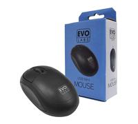 Evo Labs MO-001 Wired USB Mini Mouse, 800 DPI Optical Tracking, Matte Black