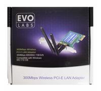 Evo Labs PCI-Express 300 Mbps Wireless PCI-E LAN Adapter with Detachable Antennas
