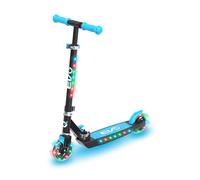 evo Light Blast Light Up 2 Wheeled Scooter | Kids Push Scooter With Adjustable Handle Height | Easy Fold Mechanism Kick Scooter For Boys And Girls| Kick Scooter For Kids Aged 5+ (Blue)