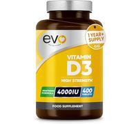 EVO Nutrition Vitamin D3 4000IU High Strength, 400 Tablets