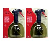 Evo Oil Sprayer Bottle, Non-Aerosol for Olive Oil and Cooking Oils (Pack of 2) (Green 18oz)