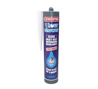 EVO-STIK 1 Hour Shower Bathroom Sealant Clear - 290ml - Ready to Use in 1 Hour -Fast Setting - Stops Mould