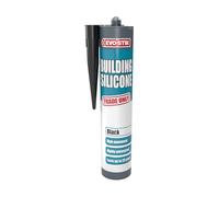 EVO-STIK Building Silicone Sealant Black - 290ml - Waterproof - High Movement Accommodation - Interior and Exterior Use - Lasts up to 25 Years
