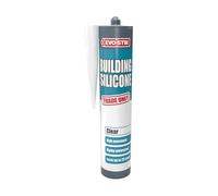 EVO-STIK Building Silicone Sealant Clear - 290ml - Waterproof - High Movement Accommodation - Interior & Exterior Use - Lasts up to 25 Years