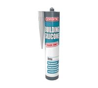 EVO-STIK Building Silicone Sealant Grey - 290ml - Waterproof - High Movement Accommodation - Interior & Exterior Use - Lasts up to 25 Years