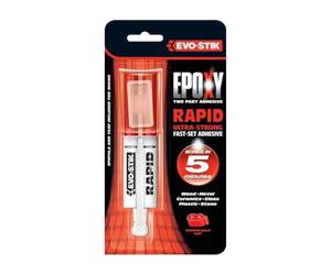 EVO-STIK Expoxy Rapid Syringe Pale Yellow - 25ml Syringe Solvent-Free | Low Odour