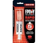 EVO-STIK Expoxy Rapid Syringe, Solvent-Free, Low Odour, Colour: Pale Yellow, Size: 25ml Syringe