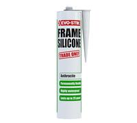 EVO-STIK Frame Silicone Sealant Anthracite - 290ml - Ideal for Door and Window Frames - Highly Waterproof - Permanently Flexible - Lasts up to 25 Years