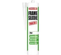 EVO-STIK Frame Silicone Sealant, Ideal for Door and Window Frames, Highly Waterproof, Permanently Flexible, Lasts up to 25 Years, Colour: Clear, Size: 290ml