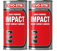 EVO-STIK Impact Adhesive 750ml Tin - Multipurpose-High Strength Glue - No Clamping Required (Pack of 2)