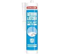 EVO-STIK Kitchen and Bathroom Sealant White - 290ml - Waterproof Acrylic Sealant - Mould Resistant