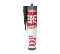 EVO-STIK Multipurpose Silicone Sealant Black - Waterproof & Mould Resistant - For Interior and Exterior Use