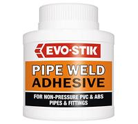 Evo-Stik Pipe Weld 250ml - Strong Pipe Adhesive for Gaps up to 0.8mm - PVC & ABS Solvent Cement with Built-in Brush - high-performance solvent-borne adhesive - CE & Kitemark Certified