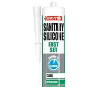 Evo-Stik Professional Sanitary Fast Set Silicone Sealant C20 - Clear