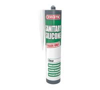 EVO-STIK Sanitary Silicone Sealant Clear - For Kitchens and Bathrooms - Waterproof & Mould Resistant