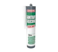 EVO-STIK Sanitary Silicone Sealant, For Kitchens and Bathrooms, Waterproof + Mould Resistant, Colour: White