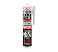 EVO-STIK Sticks Like Sh*t Turbo CLEAR Adhesive - 290ml - All Weather - Fast Setting - Extreme Temperature & Movement Resistant