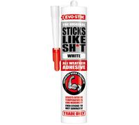 EVO-STIK Sticks Like Sh*t Adhesive, All Weather, Extreme Temperature & Movement Resistant, Colour: White, Size: 290ml