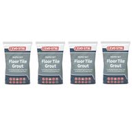 Evo-Stik Tile A Floor Fast Set Grout Grey 5Kg Pack Of 4