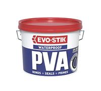 EVO-STIK Waterproof PVA, Adhesive, Primer, Sealer and Dustproofer, Conforms to EN 204 D3, Colour: White, Size: 2.5L