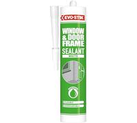 EVO-STIK Window & Door Frame Sealant, Waterproof, Flexible, Overpaintable, Lasts up to 15 Years, Colour: White, Size: 290ml