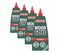 EVO-STIK Wood Glue 1L - Interior - Extra Strong - Fast Setting Glue - Dries Clear - Suitable For All Wood Types (Pack of 4)