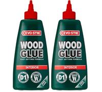EVO-STIK Wood Glue 500ml - Interior - Extra Strong - Fast Setting Glue (Pack of 2)