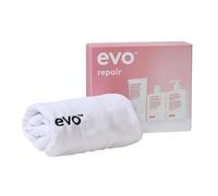 Evo Under Wraps Repair Gift Set - Full Size Repairing Shampoo, Conditioner, Rinse-Out Treatment & Cosmetic Bag