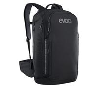 EVOC COMMUTE PRO 22 backpack (bike backpack, in ack protector, recycled polyester, weight: 1.2 kg, dimensions: 15 x 29 x 48 cm, volume: 22 l, size: S/M), Black