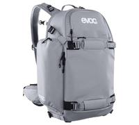 EVOC CP 26 sports rucksack, ideal photo bag (adjustable hip belt, compartments for small items, avalanche equipment, breathable material, dimensions: 30 x 52 x 17 cm, volume: 26 l), stone grey