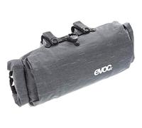 EVOC HANDLEBAR PACK, handlebar bag for extra storage space (Size: M, 2,5L, BOA twist fit system, access from both sides, waterproof and dirt-repellent), Carbon Grey