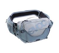 EVOC Hip Pack PRO 3 + Hydration Bladder 1.5, Hip Bag (AIR Flow Contact System, AERO Flex Hip Belt, incl. 1.5 Litre Hydration Bladder and Bottle Holder, One Size), Stone - Steel