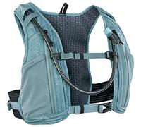 EVOC HYDRO PRO 3 + 1,5l HYDRATION BLADDER, hydration backpack for cycling, hiking or jogging, (extra light, two NUTRITION COMPARTMENTS, two chest strap pockets, 1,5l camel pack), Steel Grey