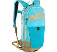 EVOC JOYRIDE 4 kids backpack lightweight performance rucksack for trips & outdoor activities (4l storage space, AIR TUNE SYSTEM, detachable hip belt, 2l hydration bladder slot), Neon Blue/Gold