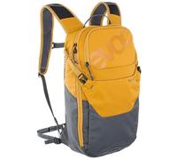 EVOC RIDE 8 Bike backpack for trails and other activities (clever pocket management, ventilated with AIR-PAD back padding), Clay Yellow/Carbon Grey