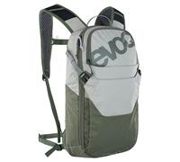 EVOC RIDE 8 bike backpack for outdoor activities or everyday use (clever pocket management, ventilated with AIR-PAD back padding, hydration bladder compartment), Stone Grey/Dark Olive